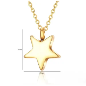 Stervormige ashanger in goudkleur